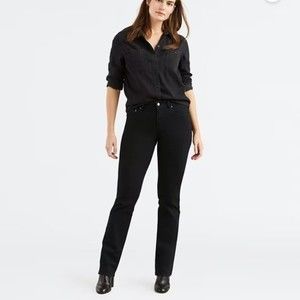 Women's LEVI's 505 Straight Leg Jeans, Black, Size 29/8